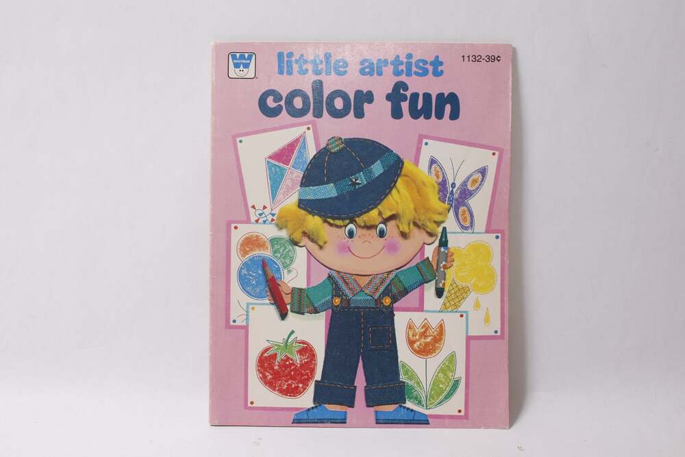 Whitman Little Artist Color Fun Coloring Book (1970) Uncolored, Coloring Book,
